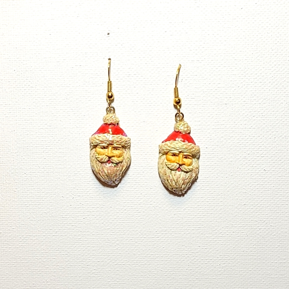 Vintage Santa Earrings